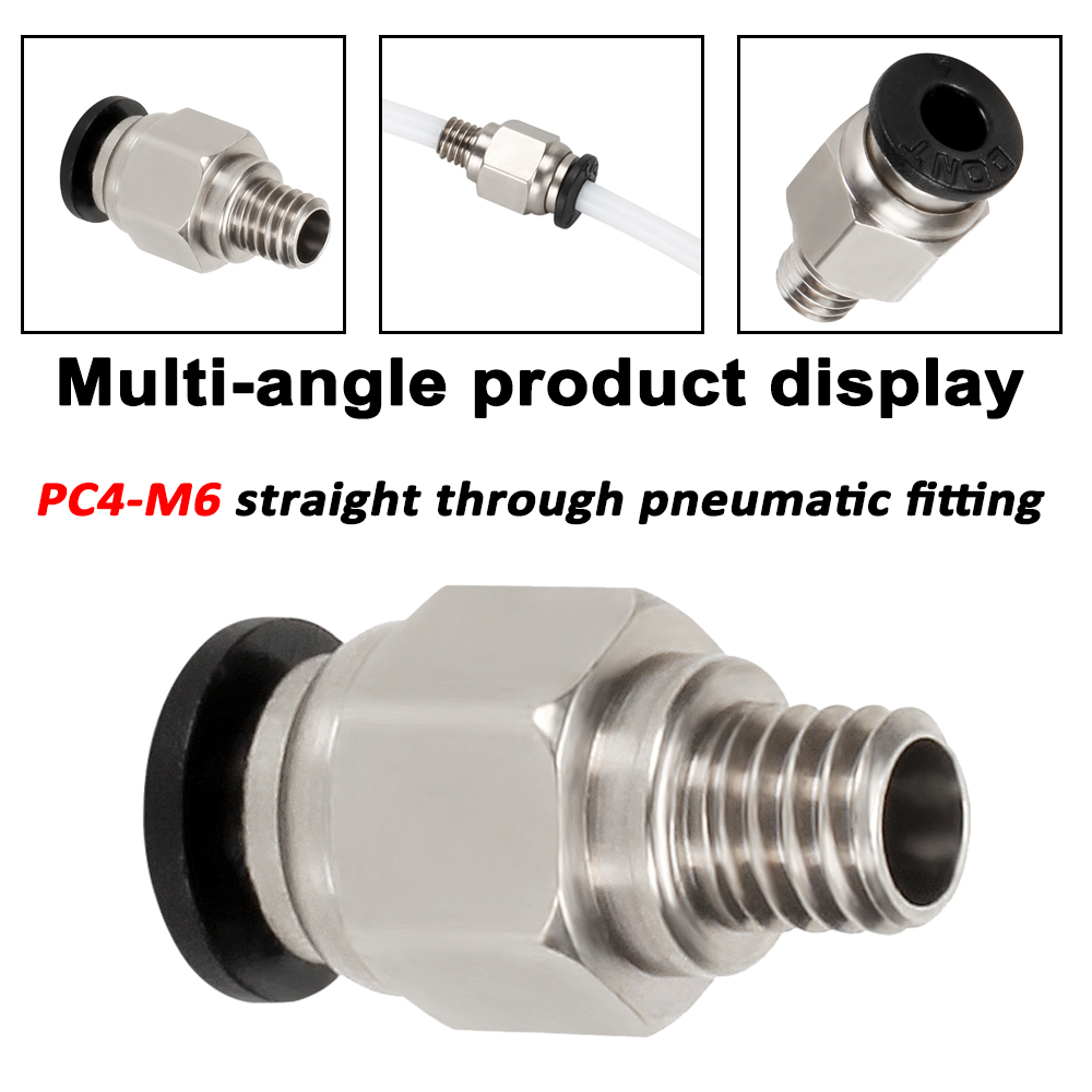Ptfe Tape Thread - 1-10 Stück 3D-Drucker-Zubehör PC4-M6 männlicher gerader