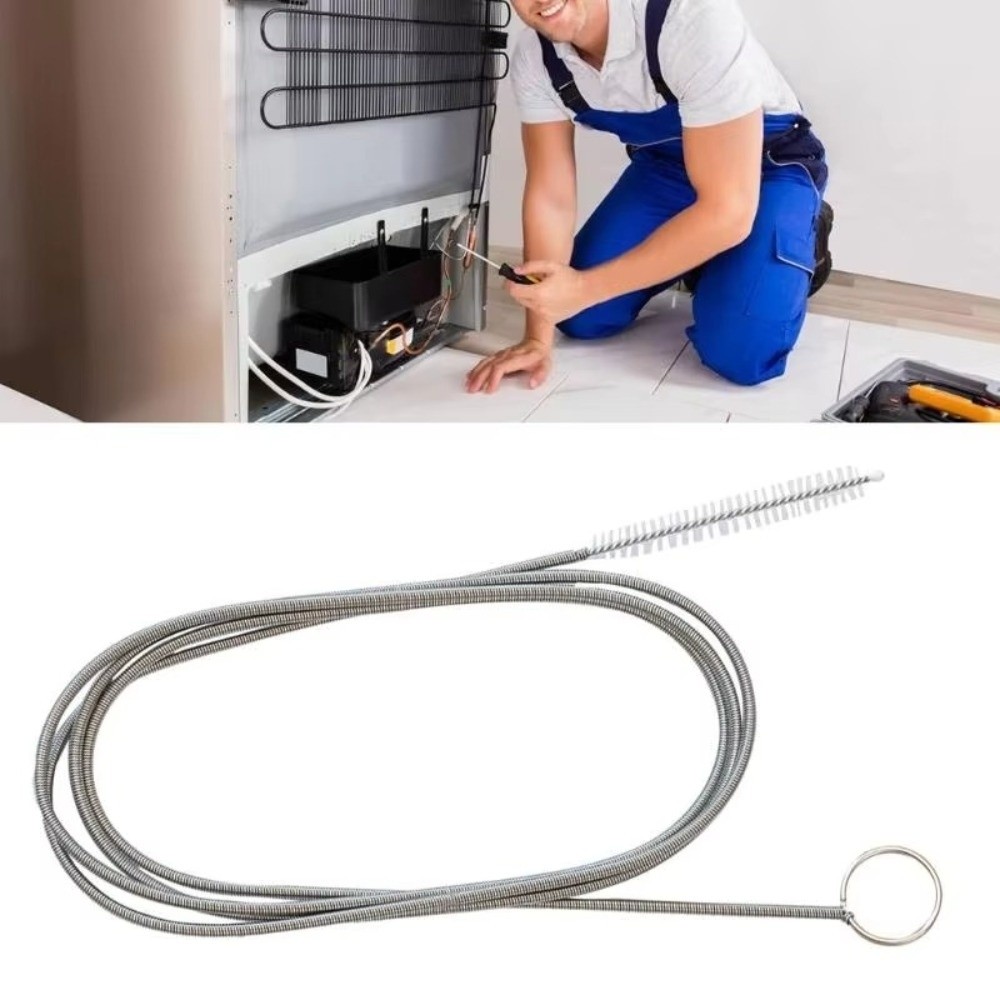 Pipe Bending Spring - Lange, flexible Kühlschrank-Abflussreinigungsbürste, biegsames Drahtrohr-Feder-Wasserreinigungswerkzeug 1M/1,5M