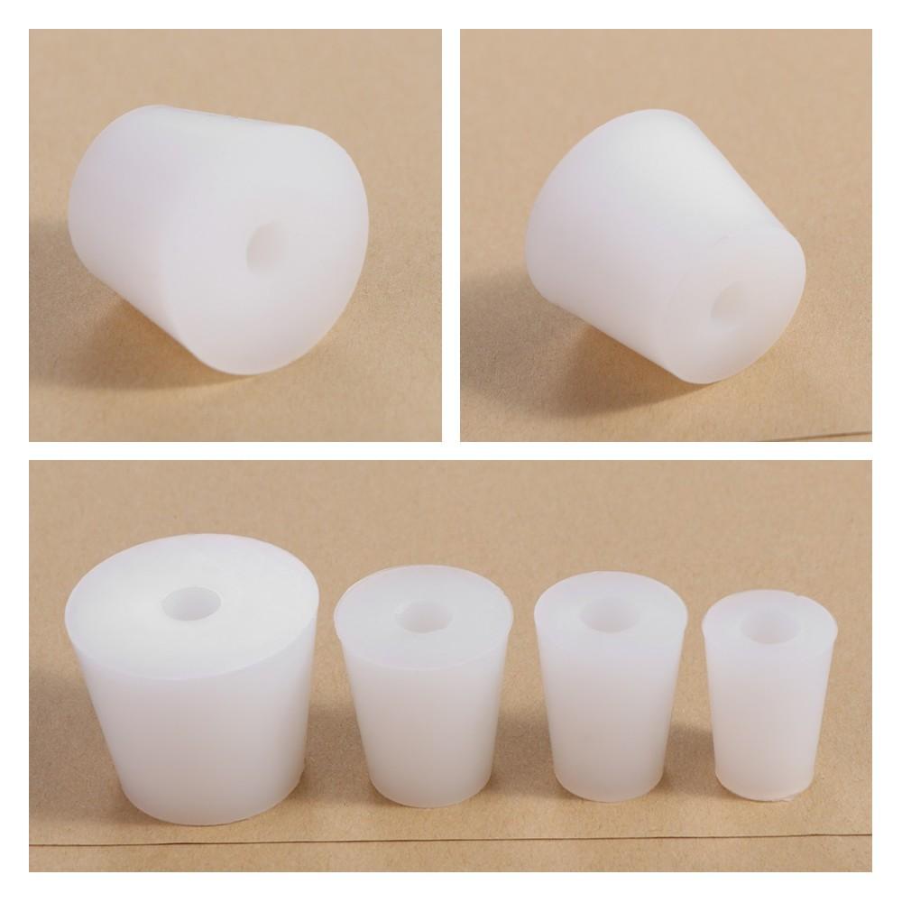 Plastic Pipe Clip - Hochtemperaturbeständiger Weithalsflaschenverschluss Konischer Wasserrohr-Flaschenstopfen Fermenter-Abdeckung Reagenzglas-Silikonstopfen