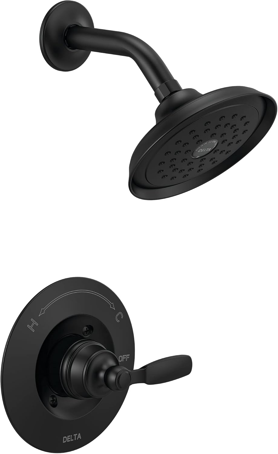 Shower Valve Cartridge - Mattschwarzes Duscharmatur-Set mit druckausgleichender Ventilkartusche, leistungsstarkem