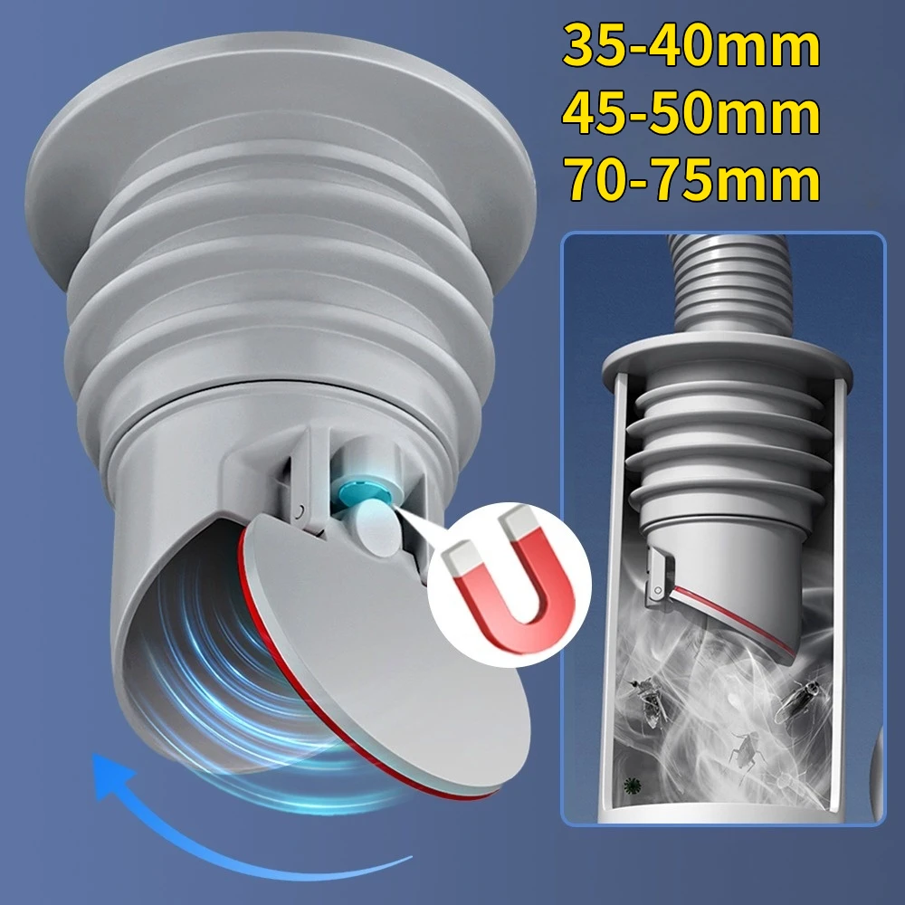 Drain Pipe Clip - 70-75mm Silikon Abflüsse Küche Waschbecken Stecker