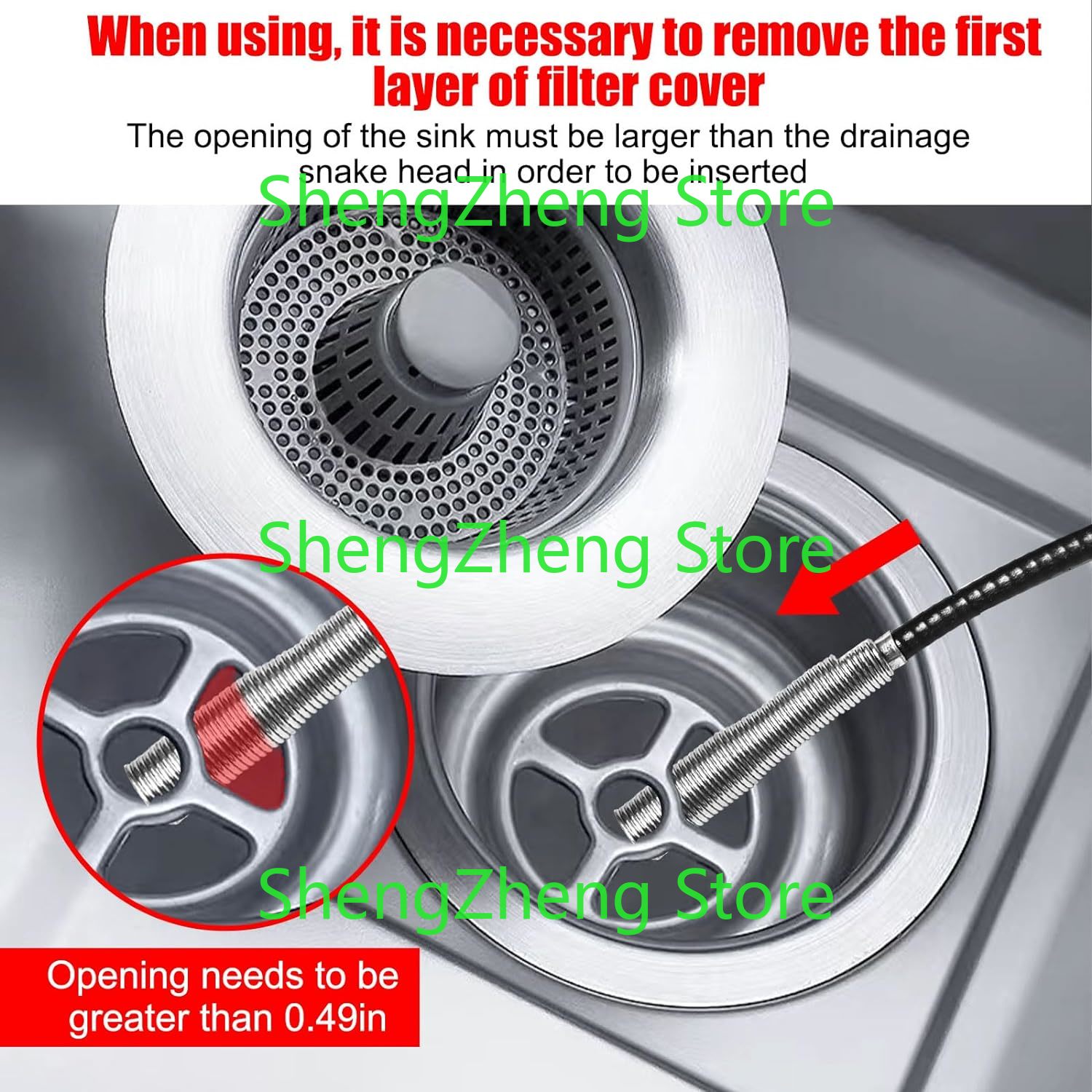 1 Stück Abfluss-Schlangenhaar- – Drain Snake Flexible Bewertung und Preis
